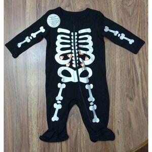 Halloween Skeleton Way To Celebrate Sleep And Play With Inverted Zipper Size 0-3